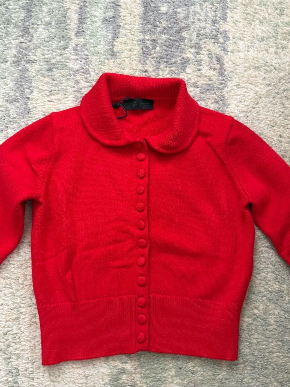 Zara Red Ribbed Knit Top - Picture 2 of 5